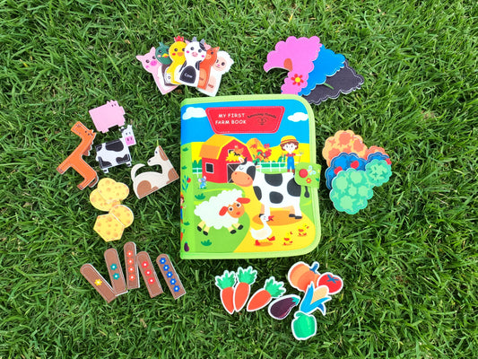 Montessori Toys Busy Board for Boys and Girls Educational and Sensory Learning Activity Book.