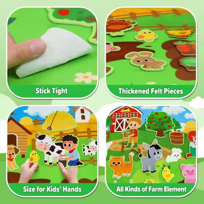 Learning Felt Board – Farm Theme Educational Play