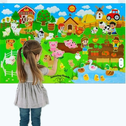 Learning Felt Board – Farm Theme Educational Play