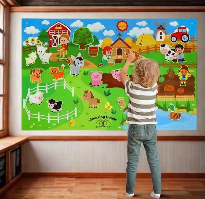 Learning Felt Board – Farm Theme Educational Play