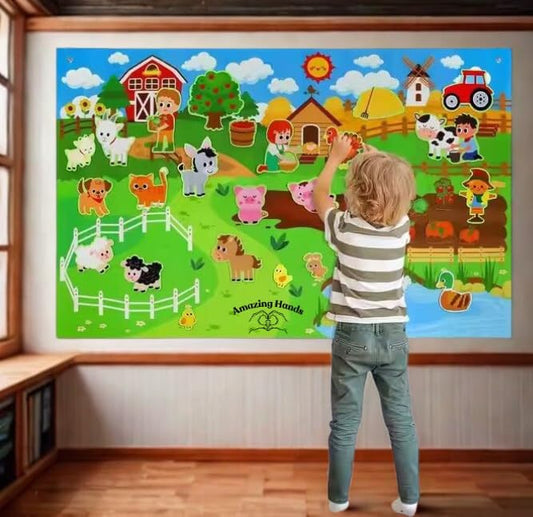 Learning Felt Board – Farm Theme Educational Play